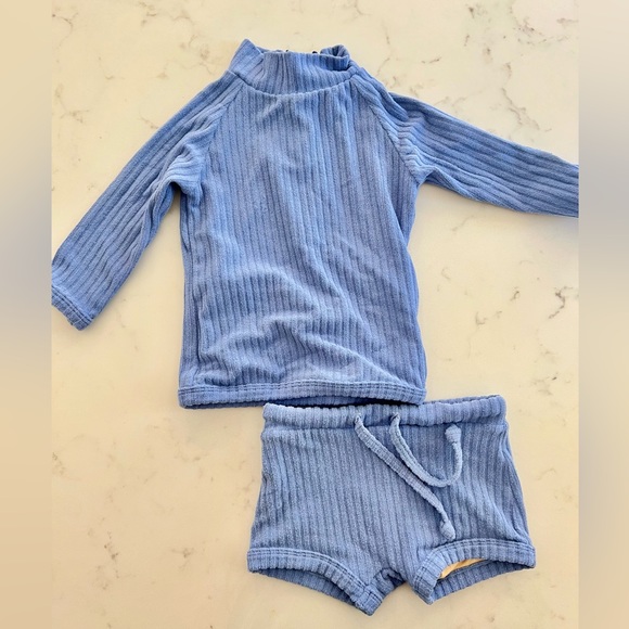 Zulu & Zephyr Swim Zulu Zephyr Ribbed Rashie And Swim Trunks Poshmark